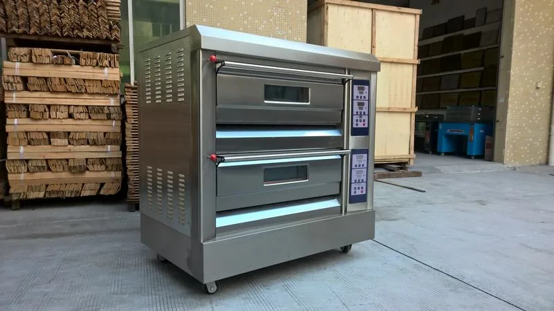 Bakery Equipment 2 Deck 4 Trays Gas Deck Bread Oven